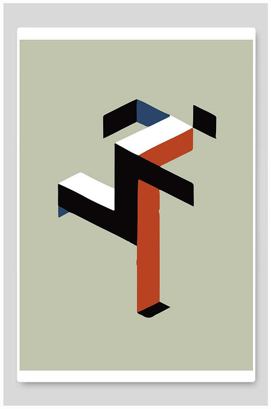 跑步简约创意海报