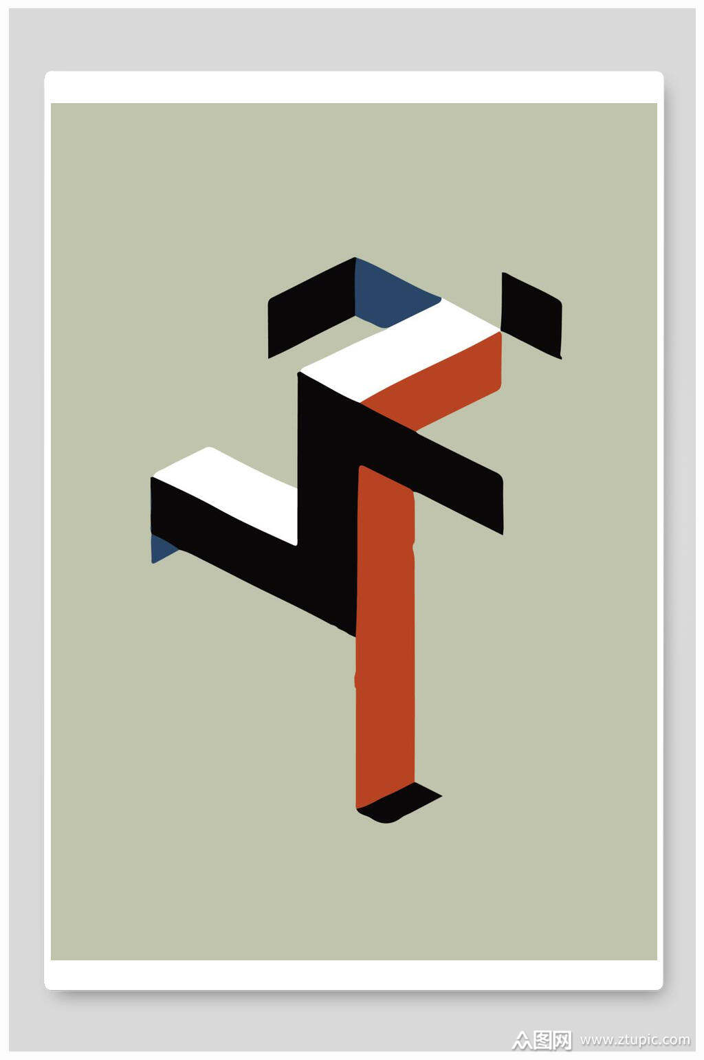 跑步简约创意海报素材