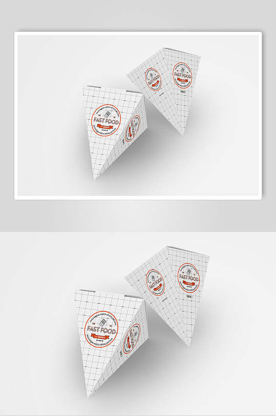 三角锥零食外包装盒样机效果图