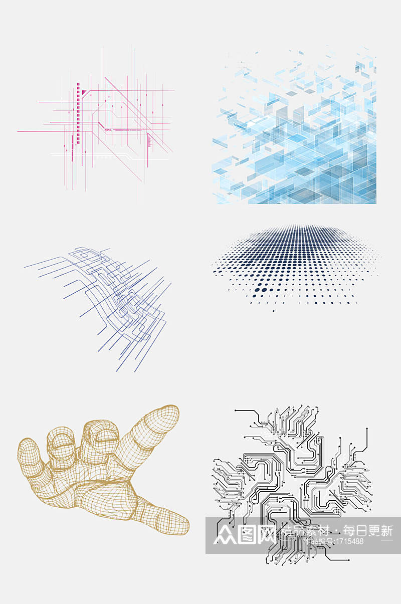 几何科技底纹免抠元素素材素材