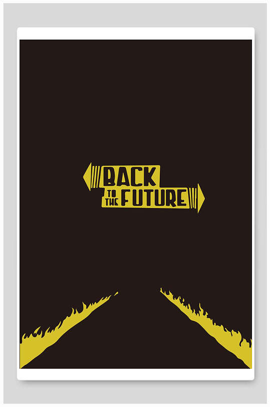 黑黄英文简约创意海报