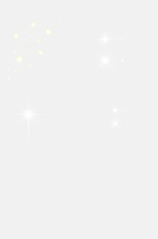白色星光光效特效免抠元素素材