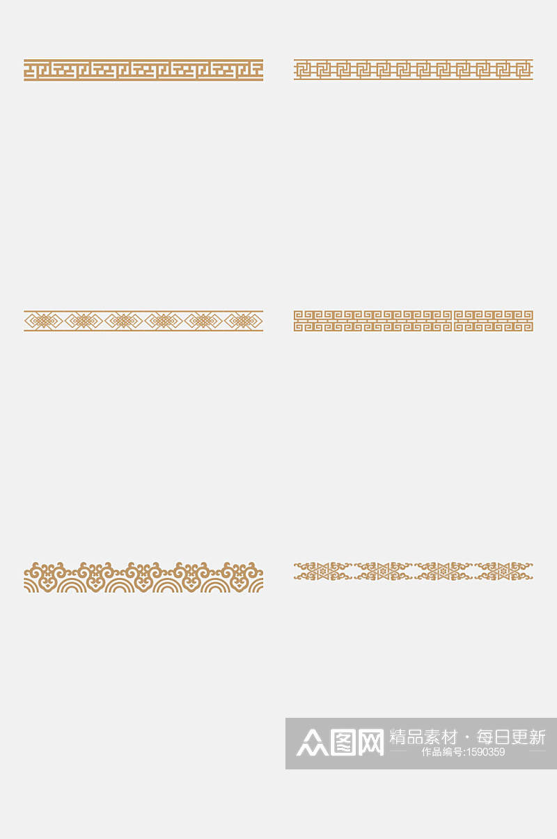 花式中式传统花纹边框免抠元素背景素材素材