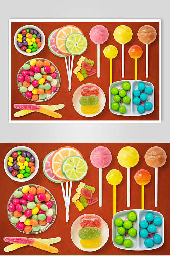 彩色糖果元素摄影图