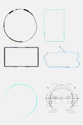 圆形科技科幻免抠背景素材