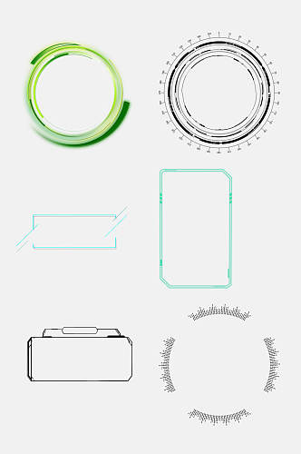 圆形科技科幻免抠背景素材