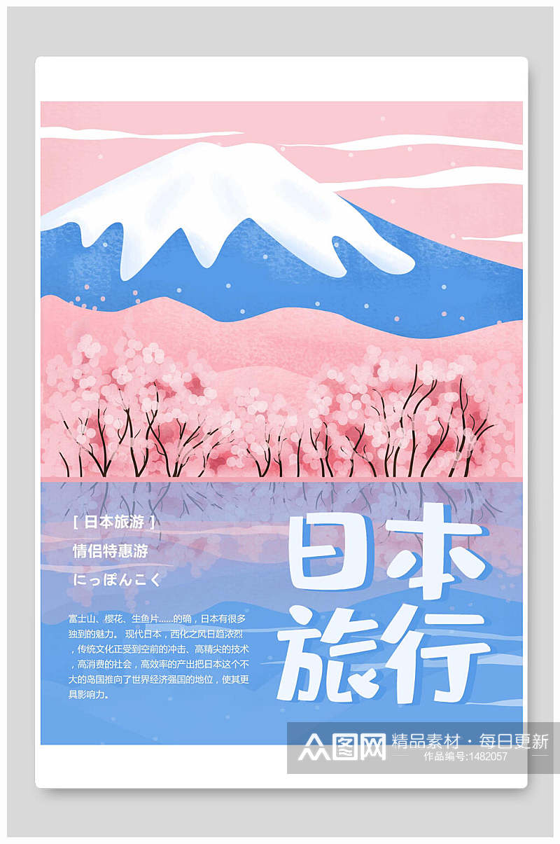 日本樱花旅行旅游海报素材