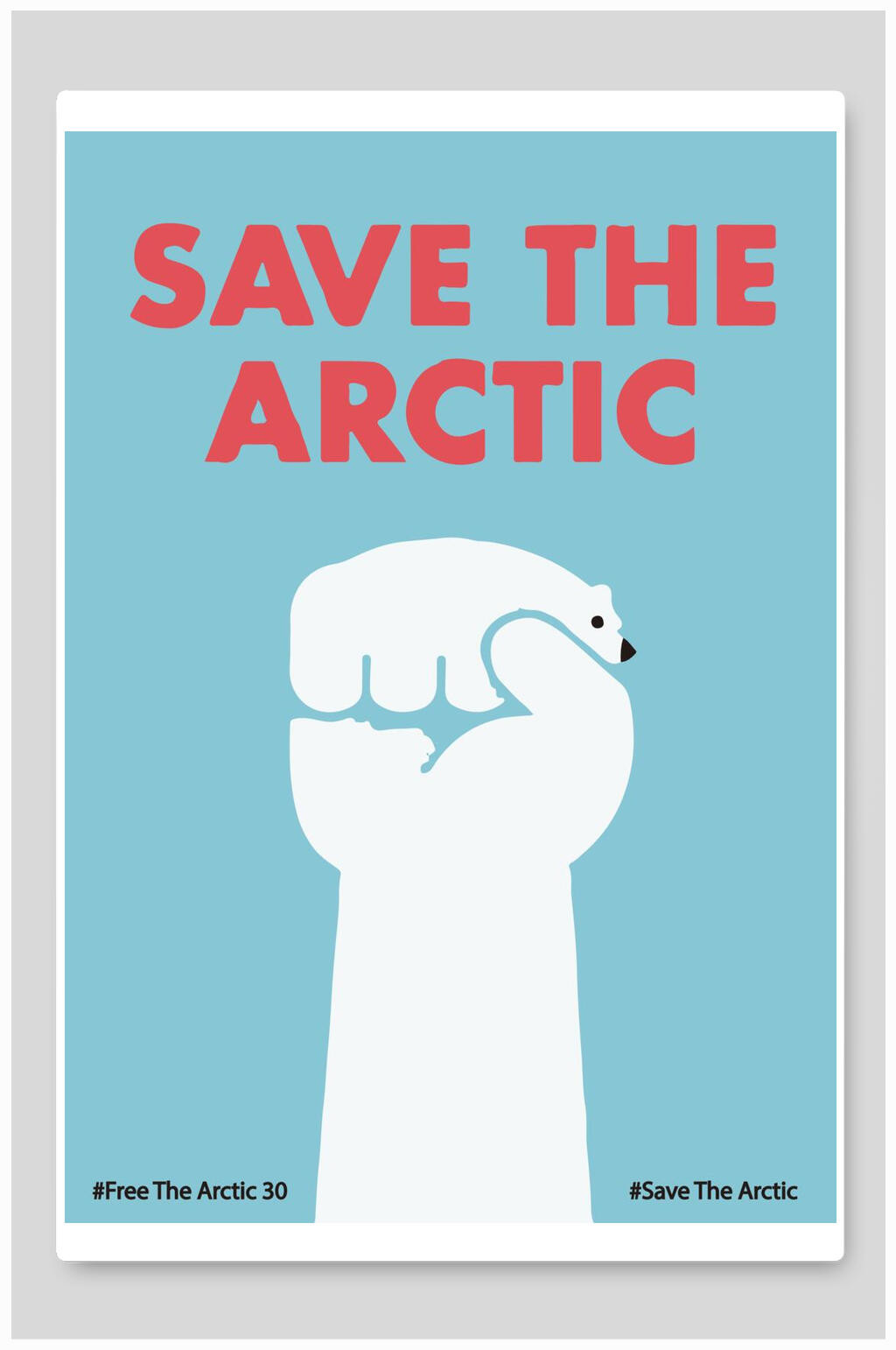 保护北极熊标语图片