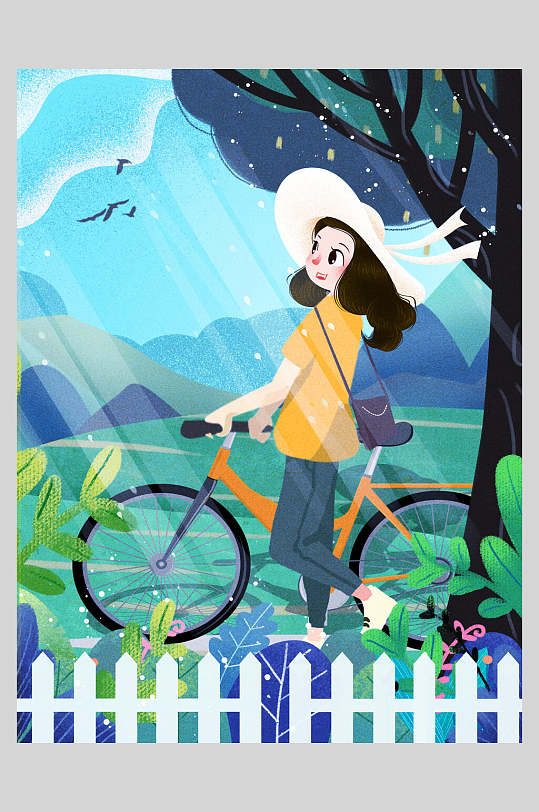 骑行女孩图片-骑行女孩素材下载-众图网