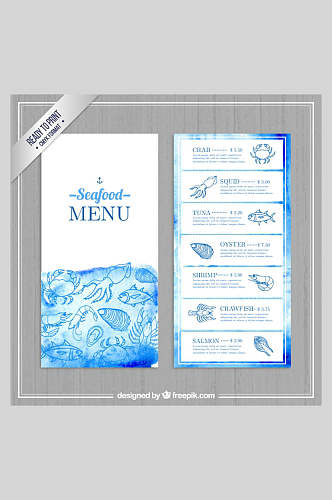 海鲜菜单DM单海报