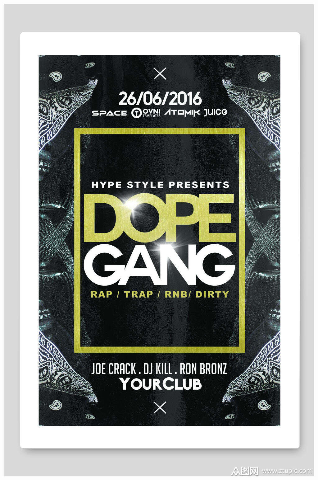 几何欧美暗黑系海报