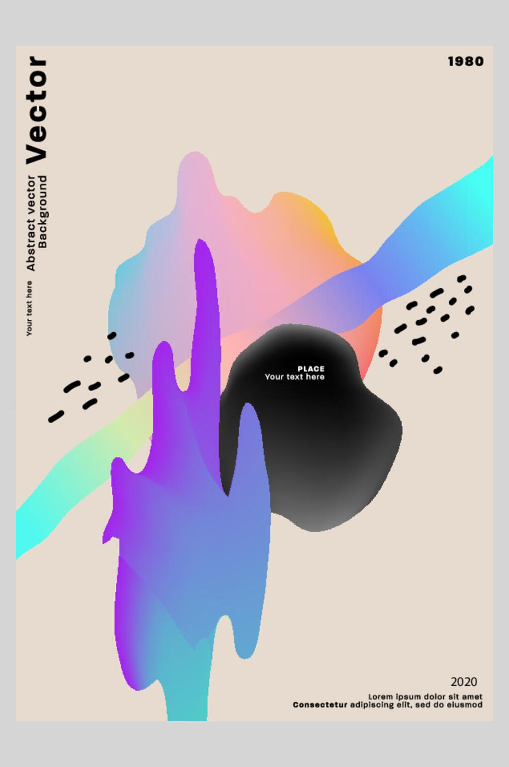简约时尚渐变创意海报素材