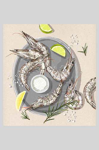 美食海鲜插画素材