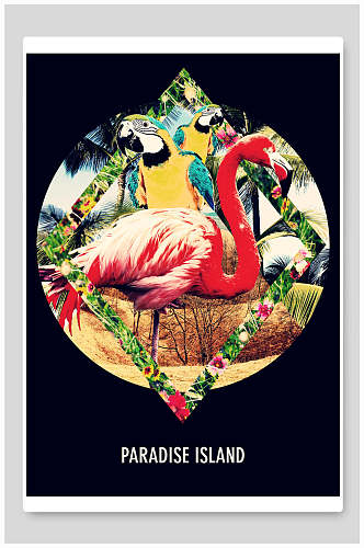 国外创意火烈鸟动物园海报
