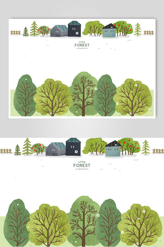 森林插图插画素材