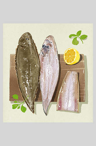 美食海鲜插画素材