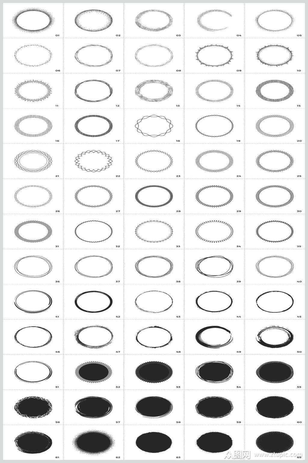 实行空心椭圆形状矢量素材