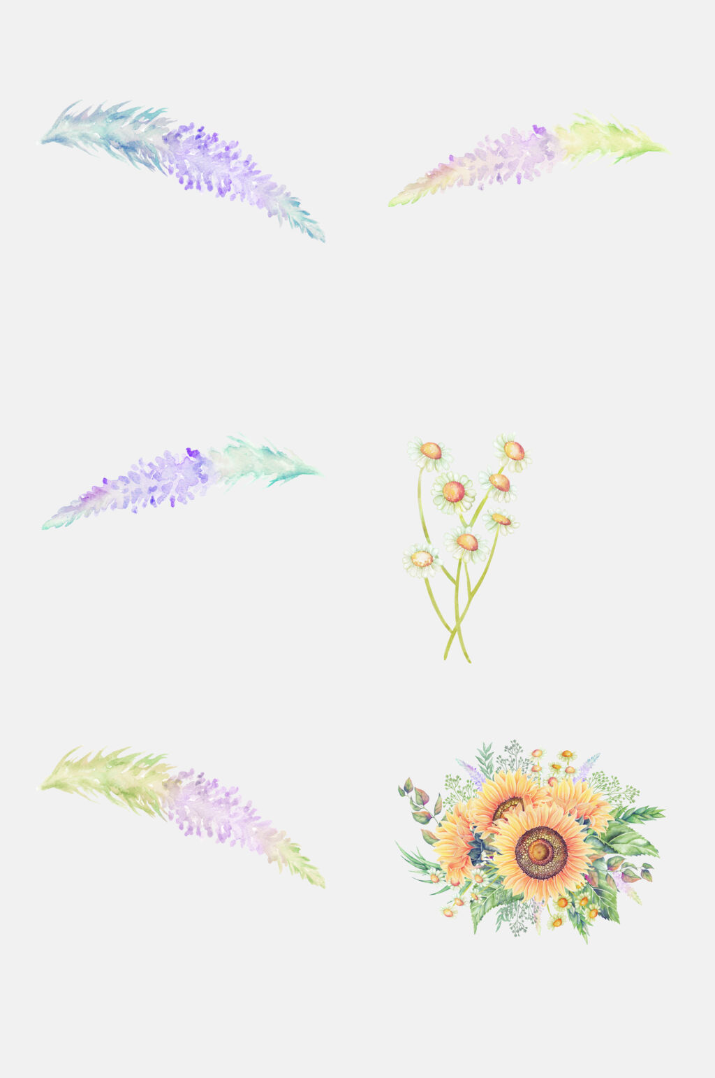 唯美手绘花草素材素材