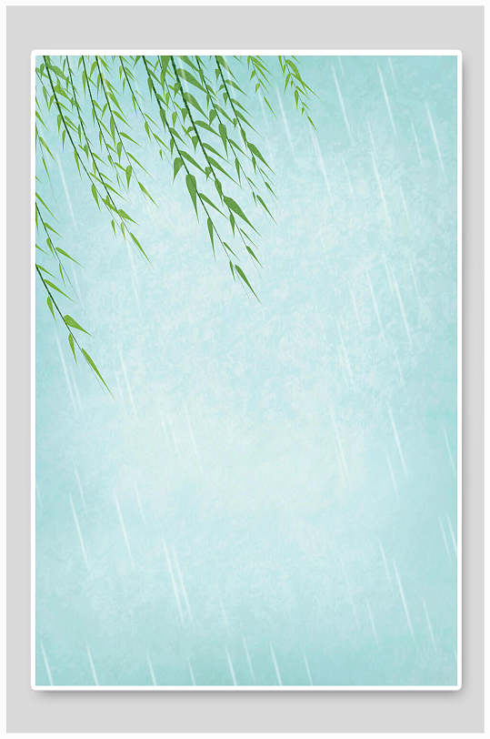 柳叶中国风背景素材