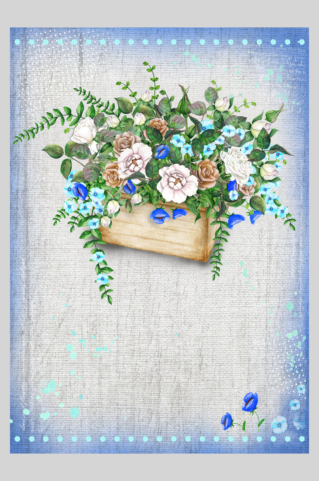 水彩花卉插画素材素材