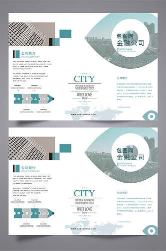 金融公司企业宣传三折页设计宣传单