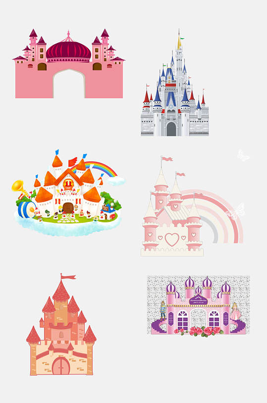 唯美梦幻城堡设计元素
