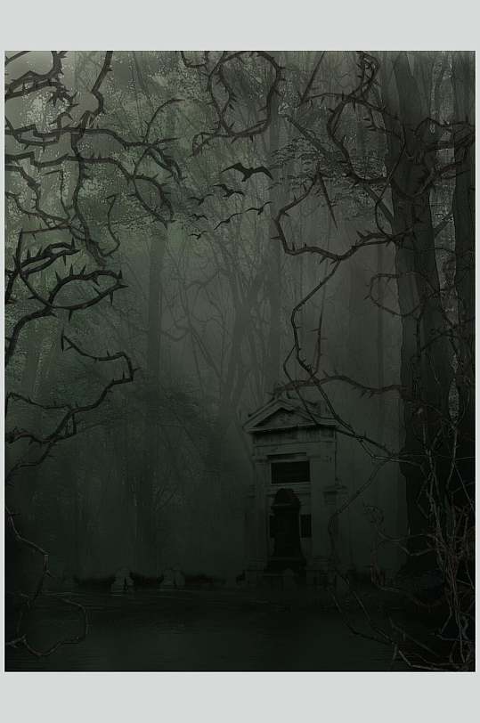 森林古堡魔幻暗黑cg场景高清图片