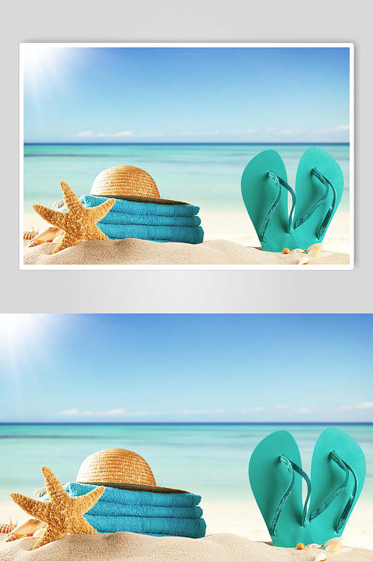 高清唯美壁纸沙滩贝壳海星