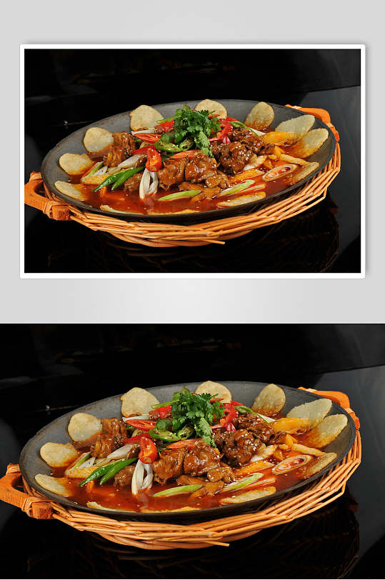 中式传统地锅鸡鸡肉图片