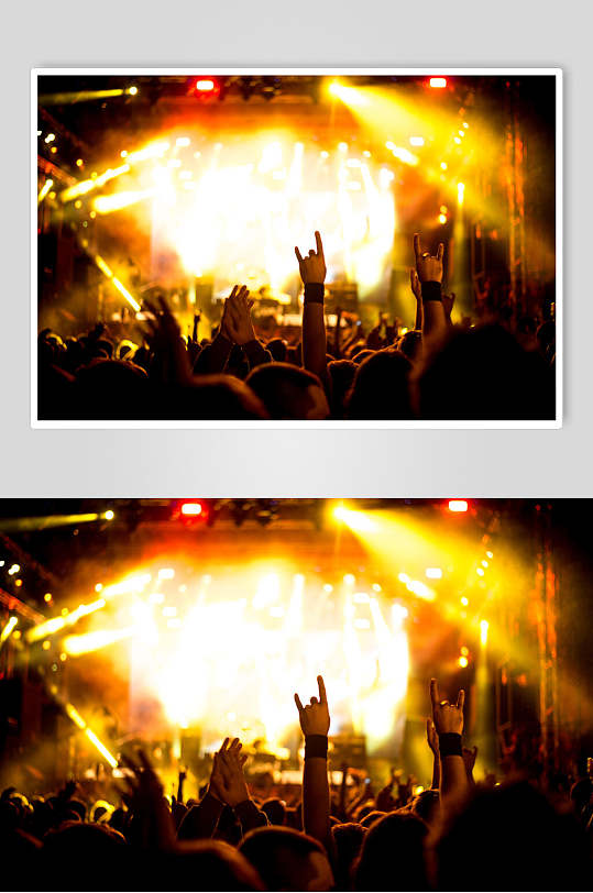 挥手狂欢人群高清摄影图