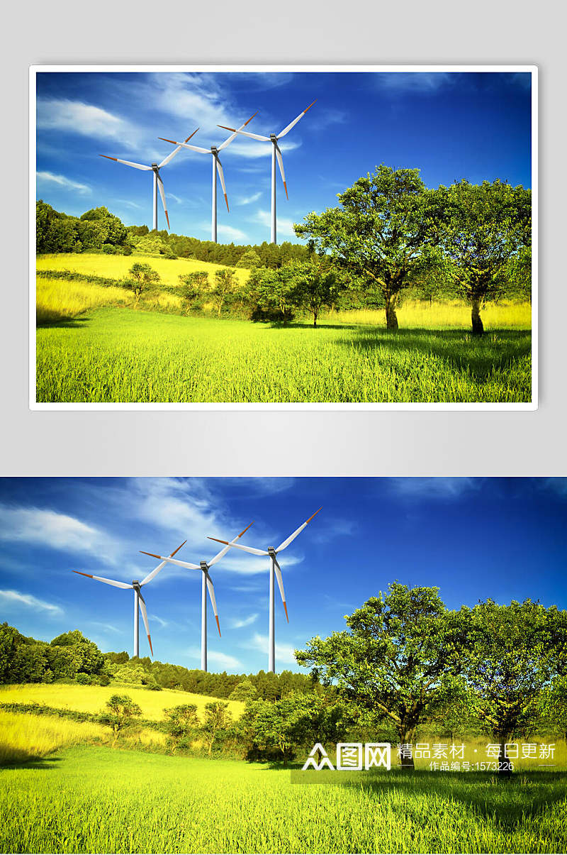 风力发电风能远景高清图片素材