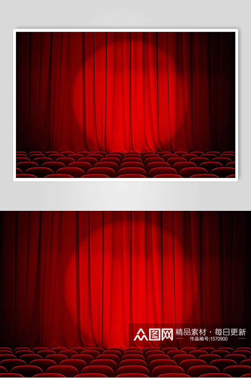 红色舞台幕布背景图片素材