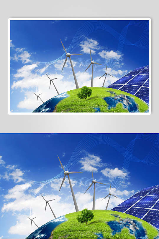 风力发电风能宣传图片