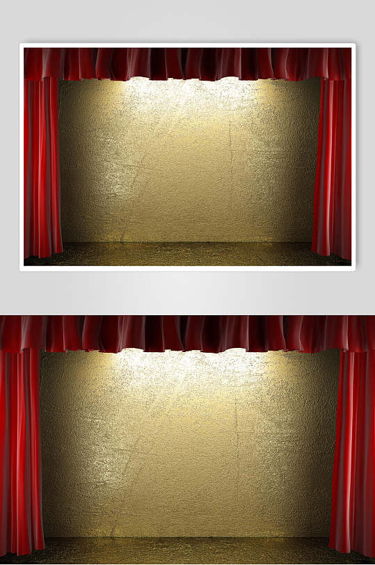 金黄色背景舞台幕布图片