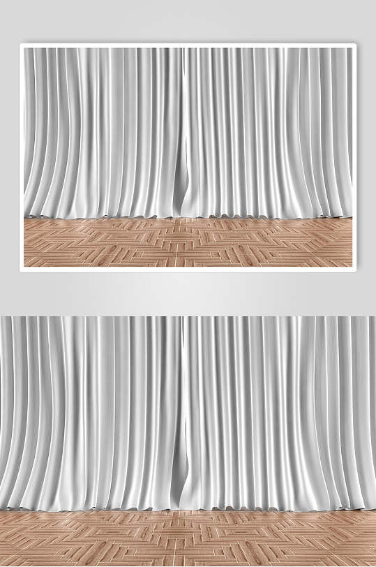 银白色舞台幕布图片