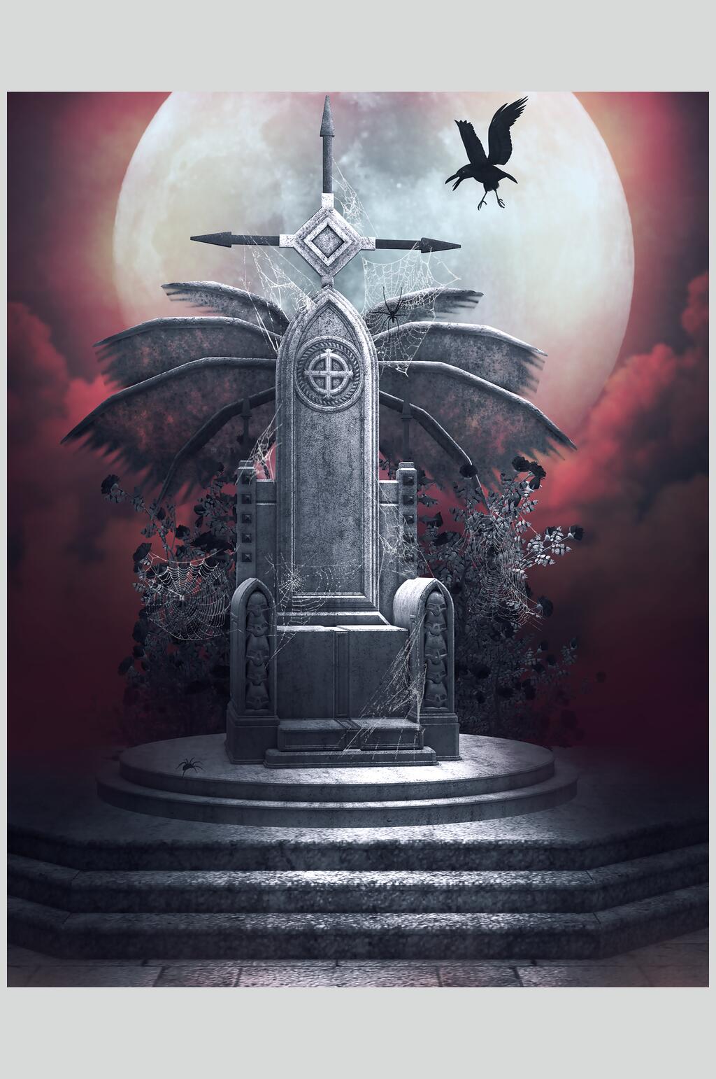 豪华古堡魔幻暗黑CG场景高清图片素材