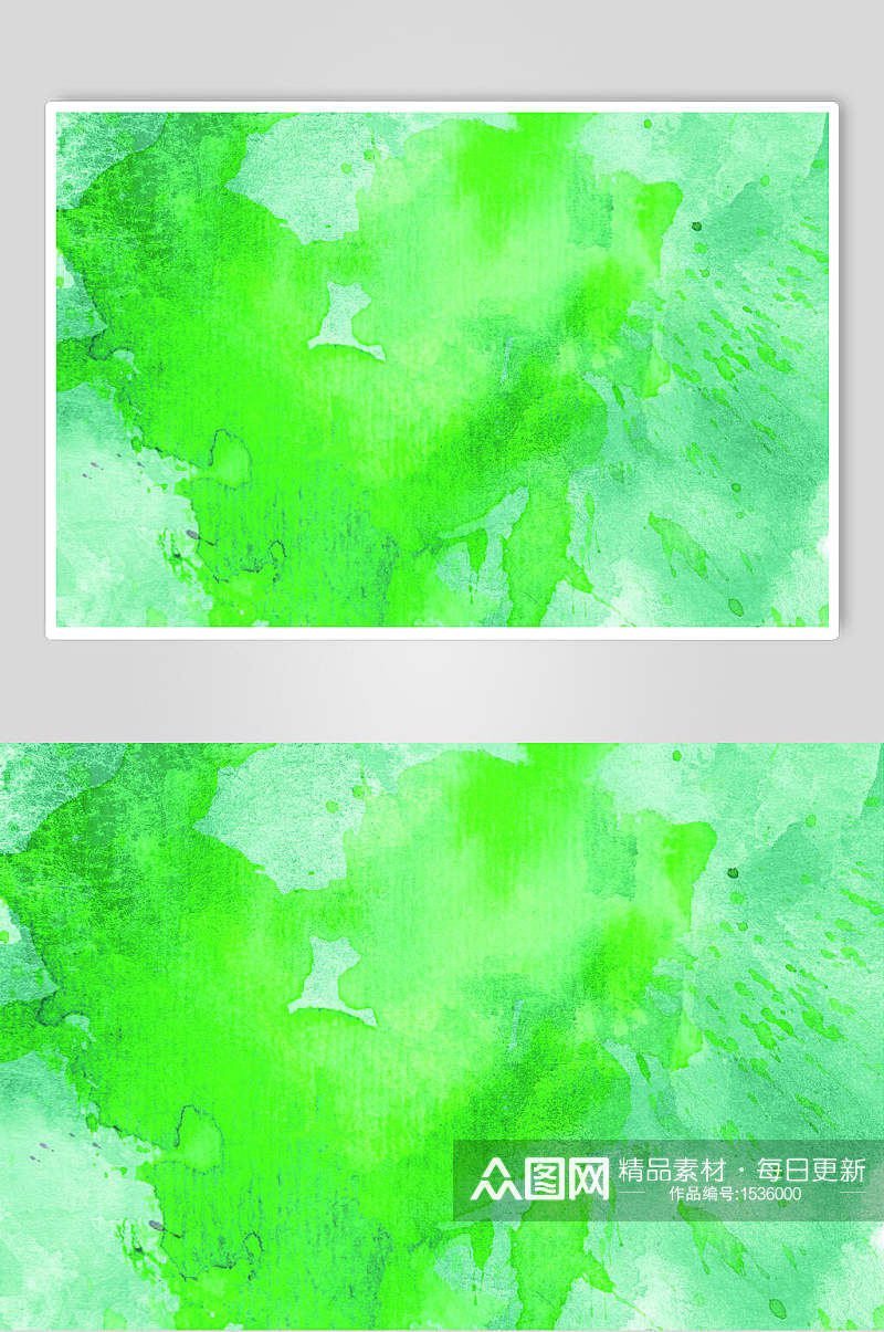 绿色水彩泼墨图片素材