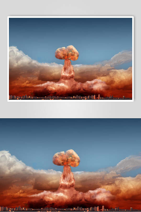 爆破爆炸蘑菇云高清图片
