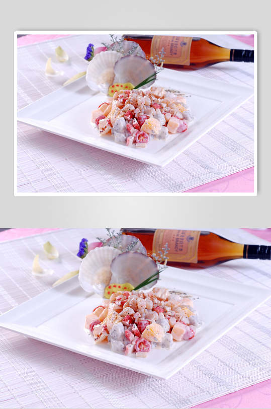 高清美食海鲜沙律图片