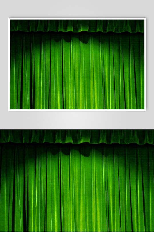 舞台绿色幕布背景图片