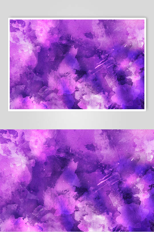 紫色系混合多彩水彩图片