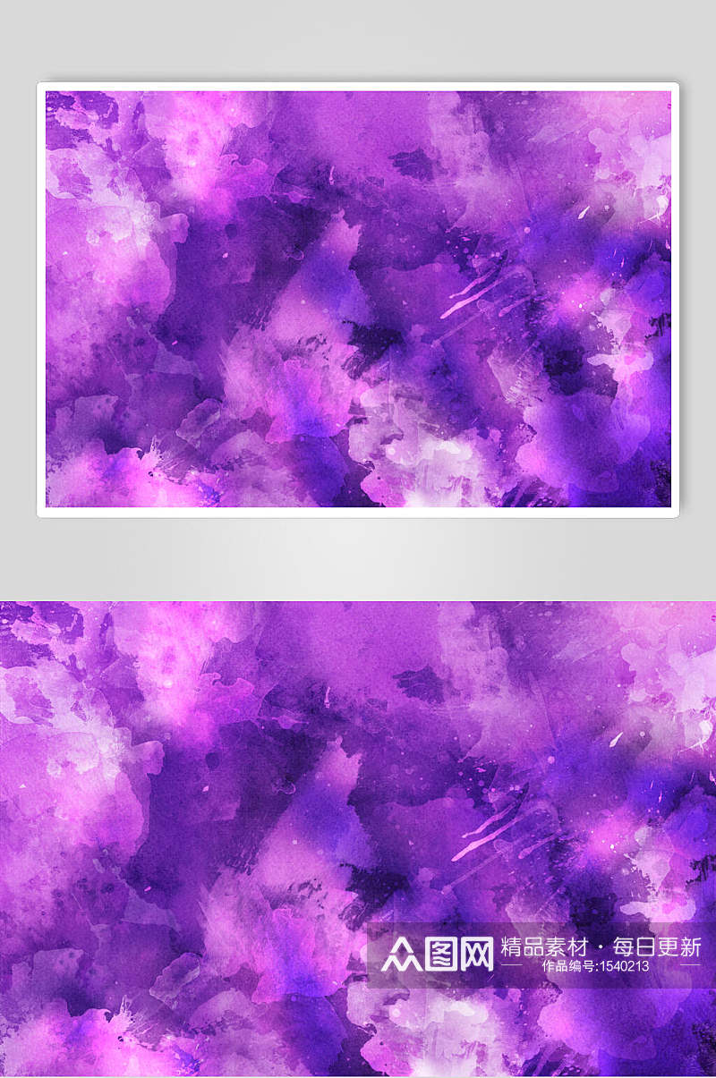 紫色系混合多彩水彩图片素材