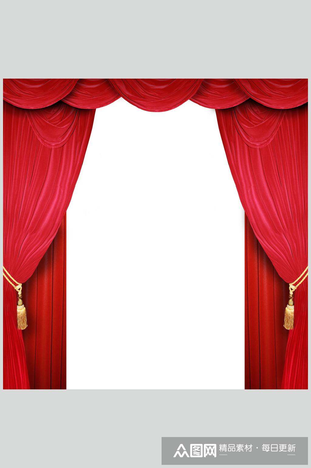 舞台幕布红色幕布摄影图素材