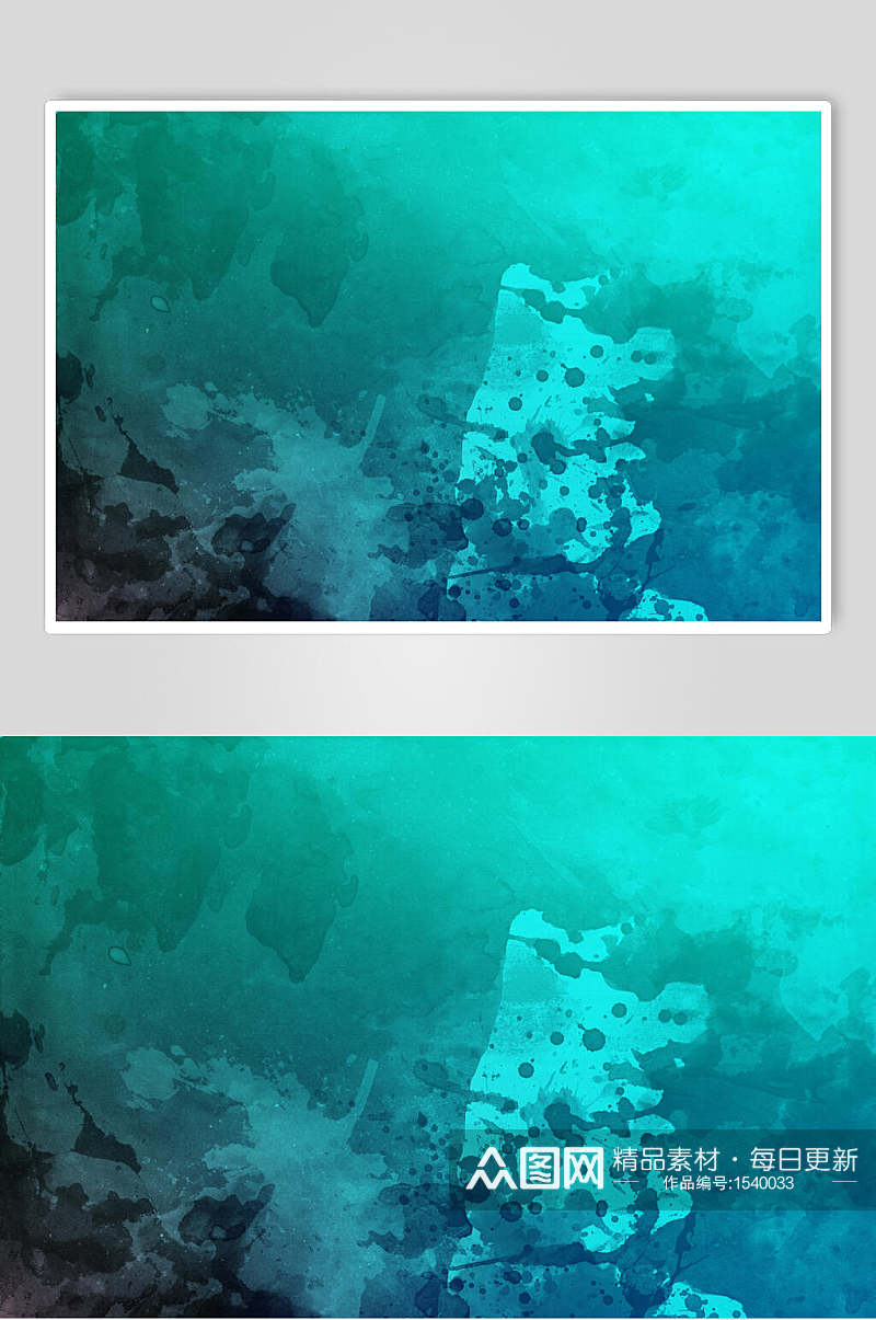 混合多彩水彩海洋图片素材