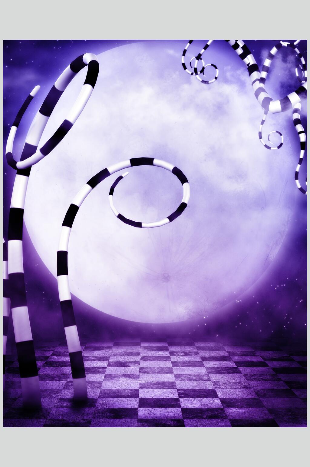 紫色魔幻暗黑CG场景素材