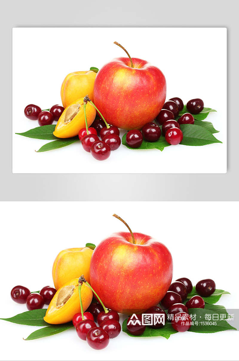樱桃苹果水果图片素材
