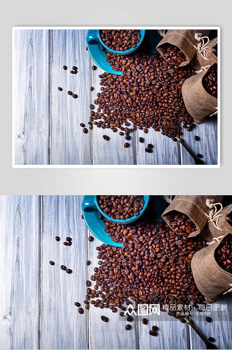 猫屎咖啡豆摄影咖啡图片素材