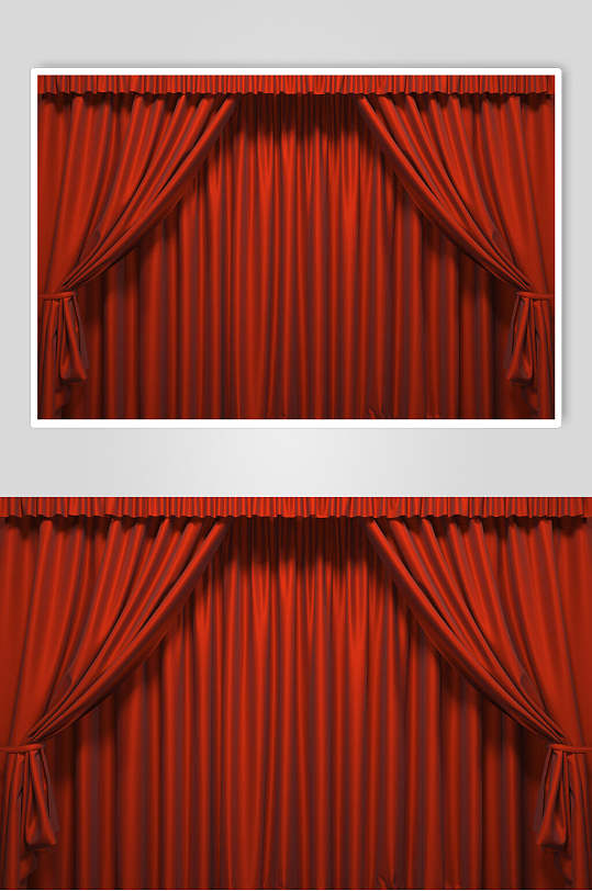 舞台红色幕布背景图片