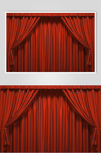 舞台红色幕布背景图片