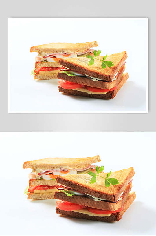 三明治美食图片早餐健康摄影图